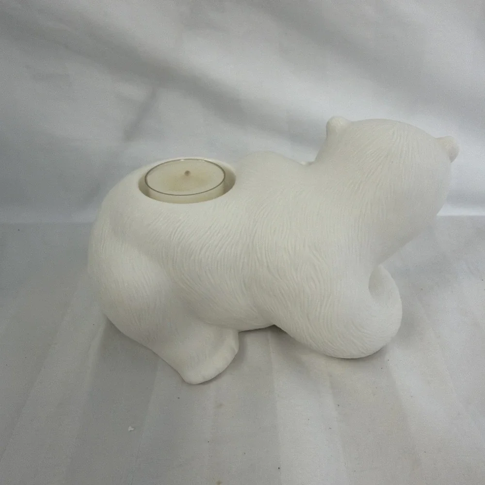 PartyLite Arctic Polar Bear Family Tealight Holder Retired P9990 - Picture 3 of 8